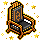 RARO Trono Negro (HPP21) - Placa Habbo