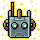 Raro Robot de Compañía (HOB04) - Placa Habbo